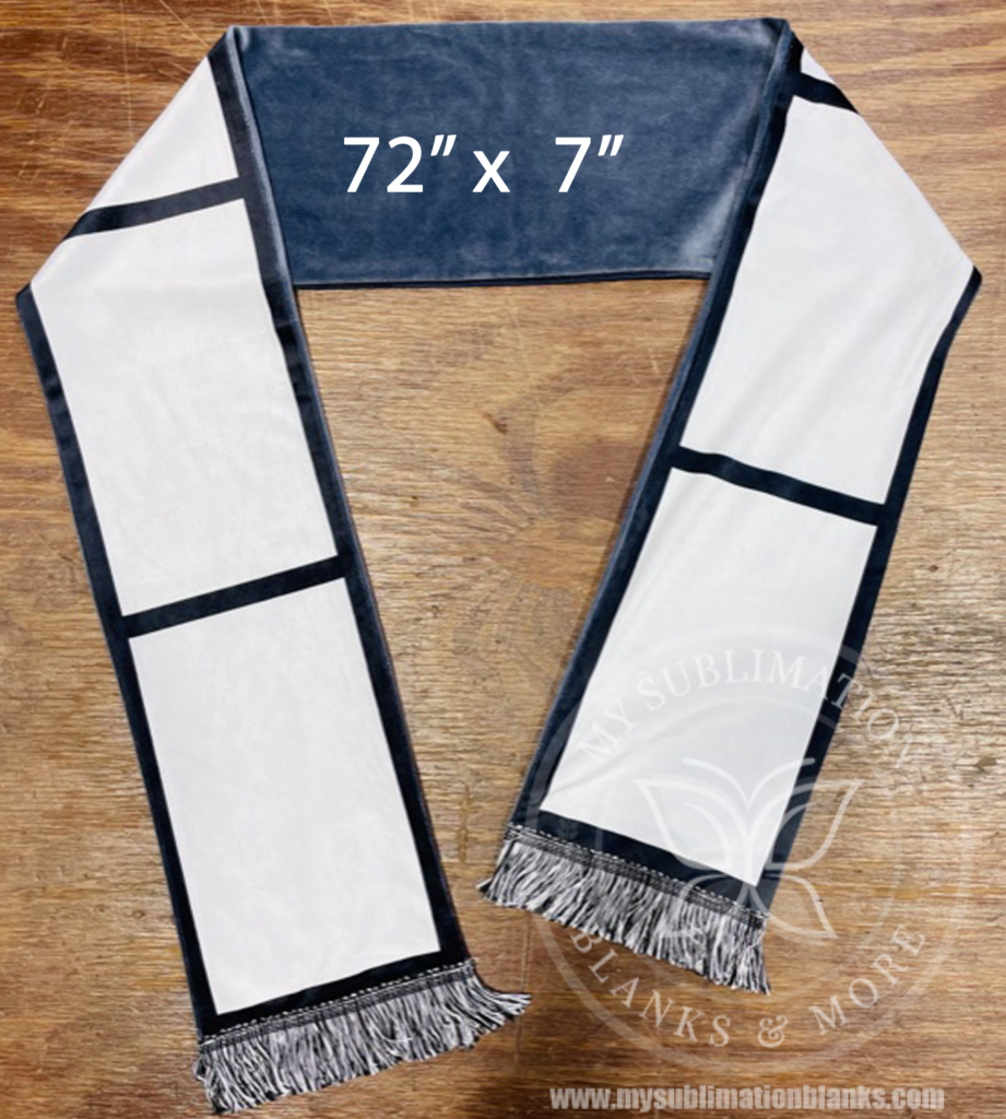 Flannel 6 Panel Scarf with Tassel My Sublimation Blanks & More