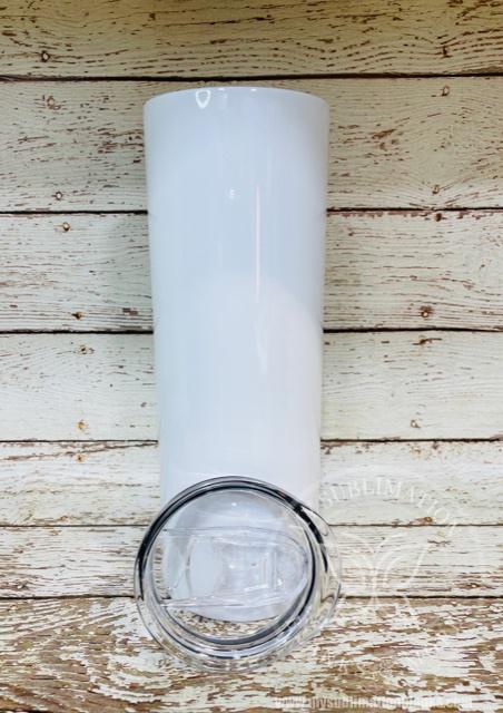 20oz. Skinny Straight Tumbler FLAT BOTTOM - Discounted Pack of 50 - Image 2