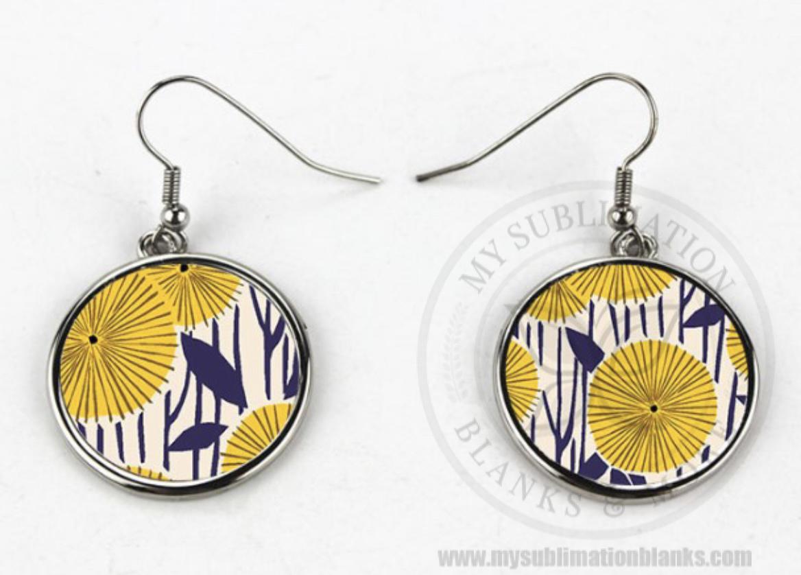 Circular Design Hanging Earrings - Image 2