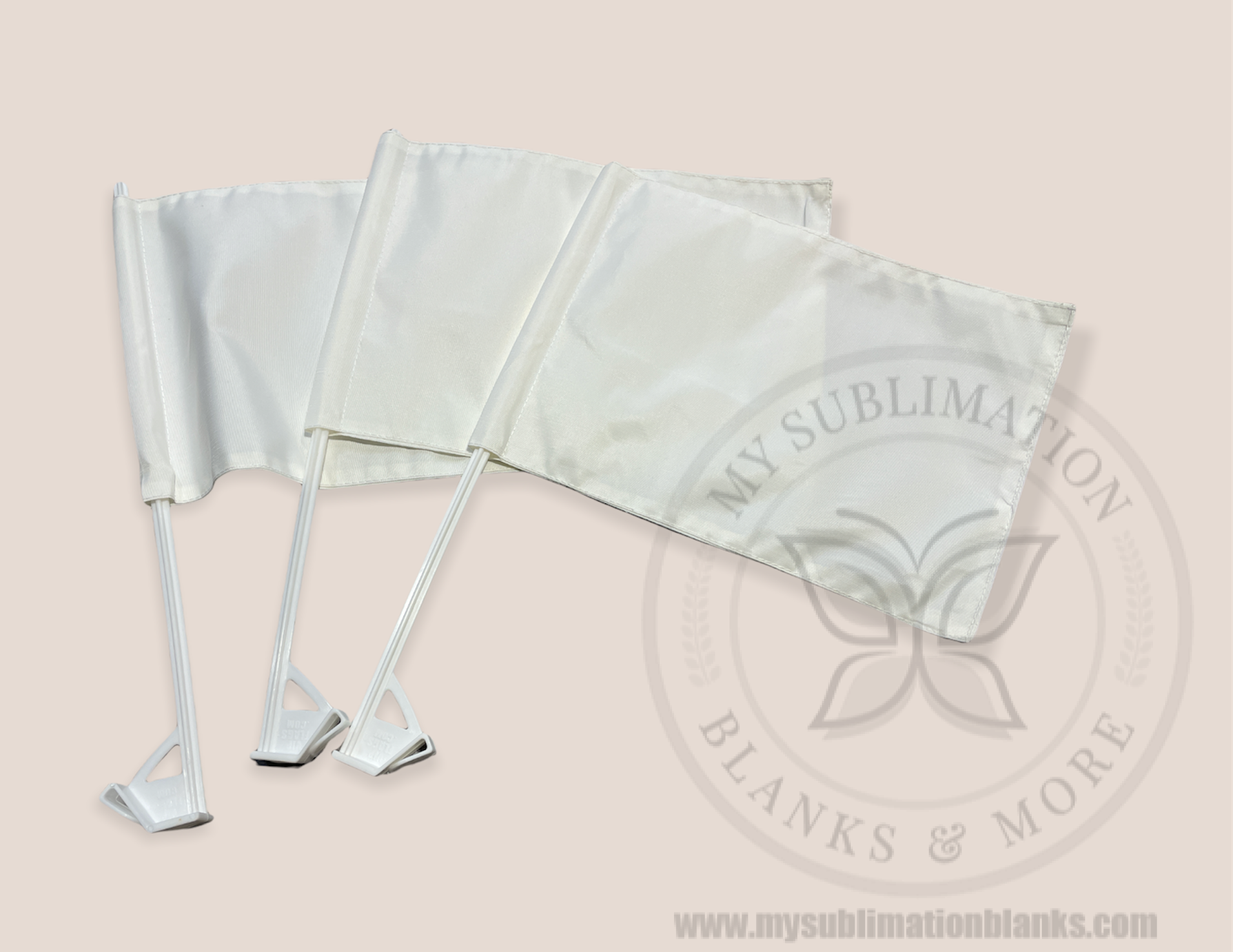 Car Flags with Poles